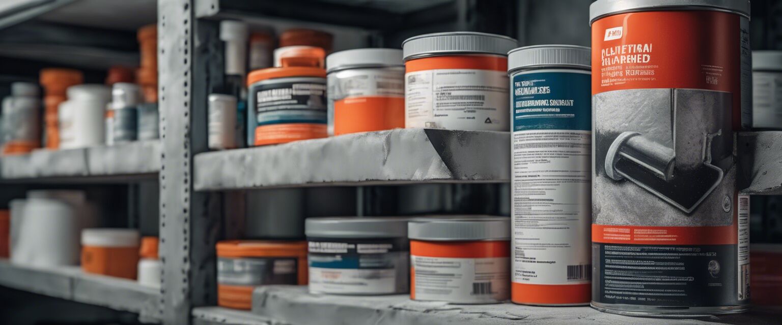 Solvent cement and primer products on shelf